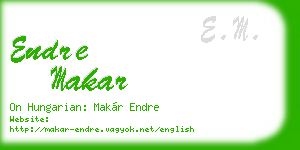 endre makar business card